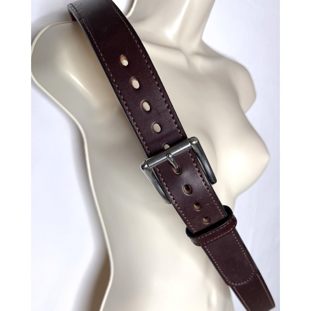 Daltech Force Thick Brown‎ Full Grain Leather Gun Belt Sz 48 Handcrafted 46-52"